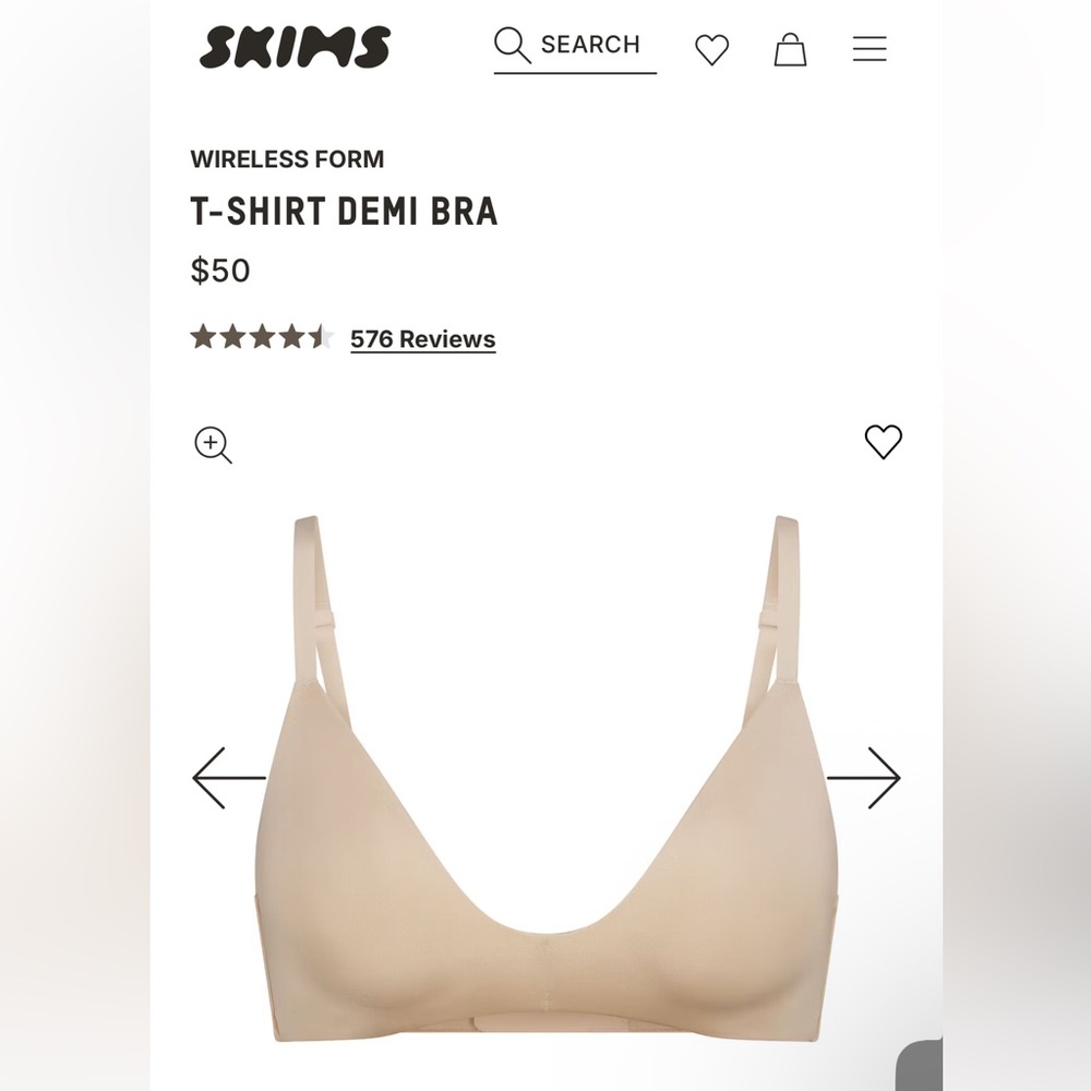 SKIMS Wireless Form TShirt Demi Bra